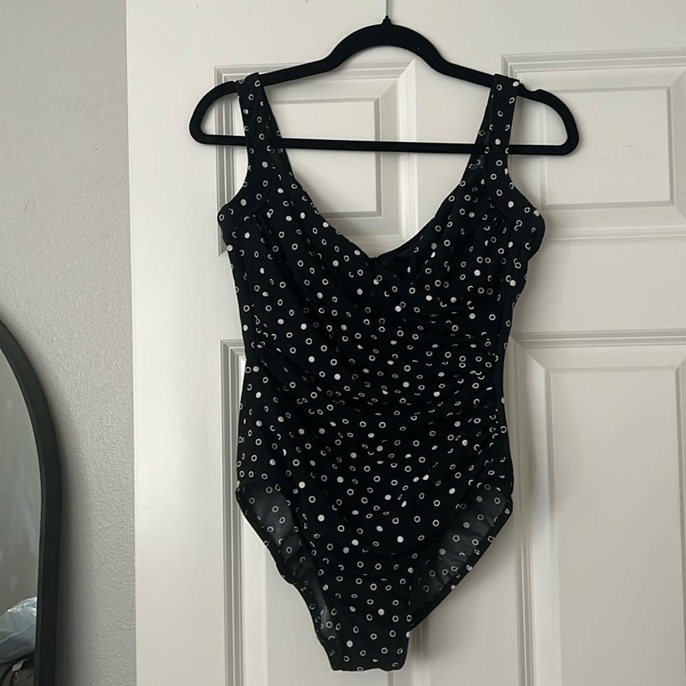 Miraclesuit Black and White One Piece Swimsuit